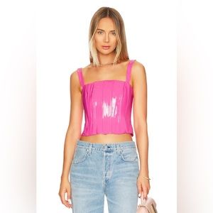H:ours - Ember Corset Top In Pink